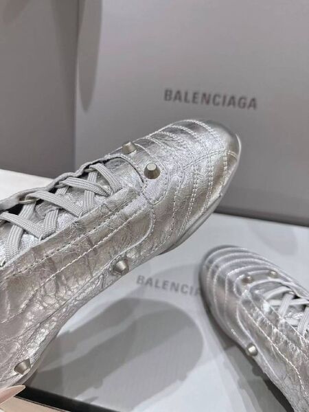 Женские кеды Balenciaga женский кожа серебристый k7666821-1-5