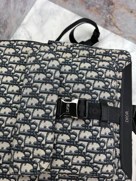 Мужской рюкзак Christian Dior мужской кожа черный 111555-6