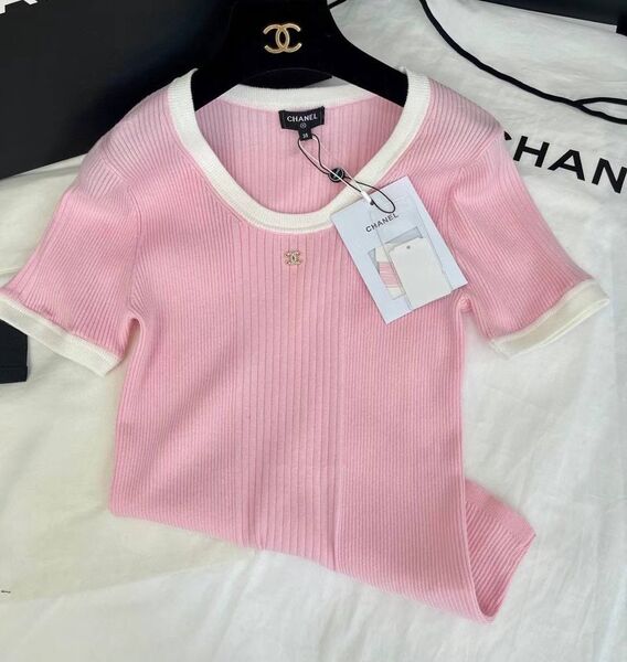 Футболка Chanel женский розовый 189243