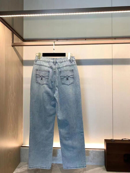 Джинсы Chanel женский джинса бирюзовый 102472-2