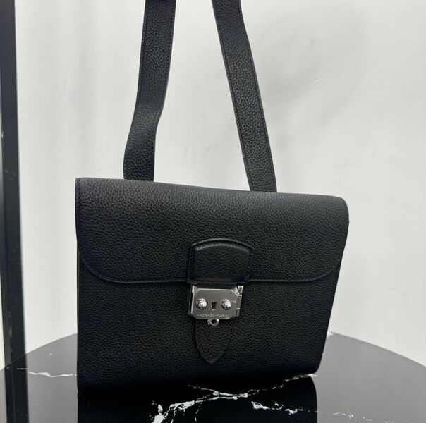 Мужская сумка мессенджер Hermès мужской кожа черный 196271