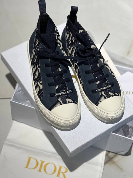 Кеды высокие Christian Dior женский кожа черный 25753-3