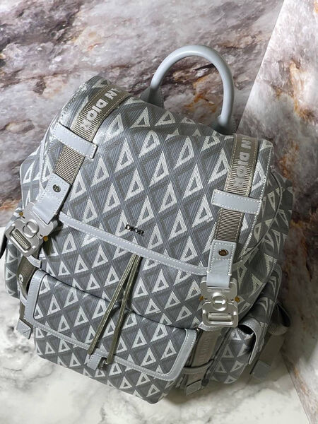 Мужской рюкзак Christian Dior мужской кожа графитовый 121765-2