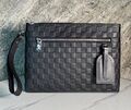 Мужской клатч Louis Vuitton мужской кожа черный 173927-1