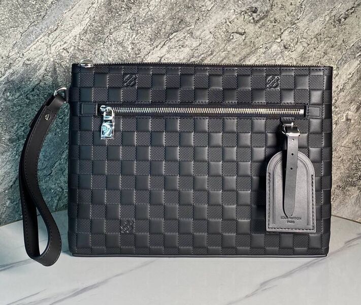 Мужской клатч Louis Vuitton мужской кожа черный 173927