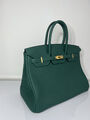 Сумка Hermès Birkin 35 женский кожа болотный 139844-2