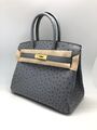 Сумка Hermès Birkin 30 женский кожа графитовый 75315-2