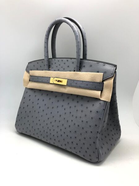 Сумка Hermès Birkin 30 женский кожа графитовый 75315-2