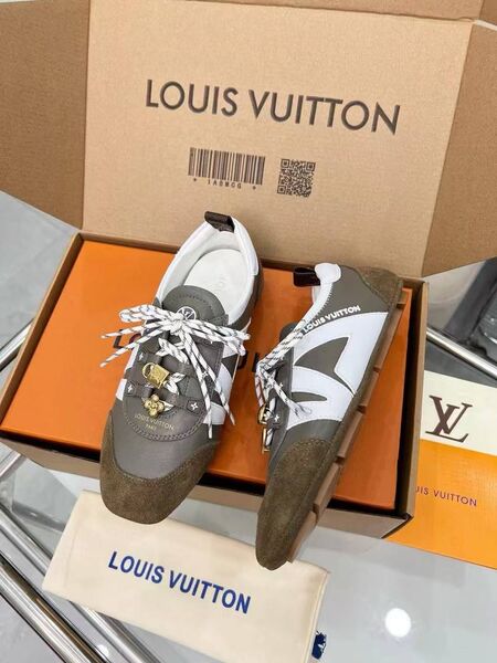 Женские кеды Louis Vuitton женский кожа коричневый x0440745-1-2