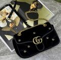 Сумка Gucci женский замша черный 134282-1