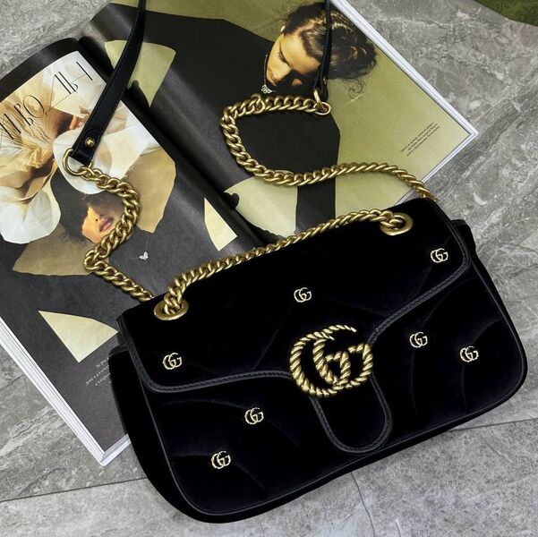 Сумка Gucci женский замша черный 134282