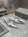 Женские туфли Balenciaga женский кожа серебристый o9775203-1-4
