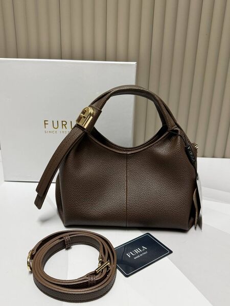 Cумка Furla женский кожа темно-коричневый f2091817-1