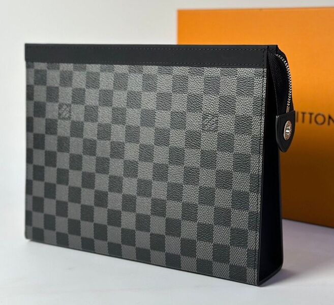 Мужской клатч Louis Vuitton мужской кожа черный 110749