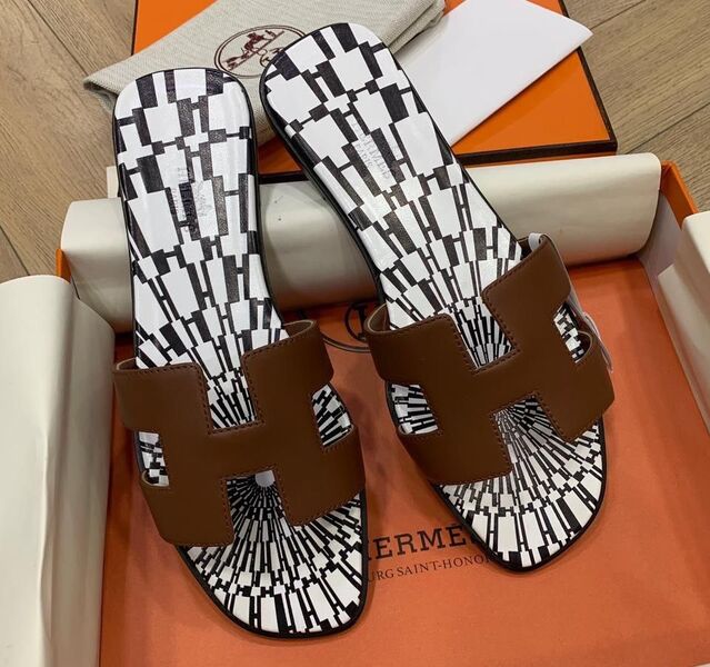 Шлепки Hermès женский кожа 103879
