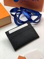 Держатель для карт Louis Vuitton Double женский кожа черный 16484-3
