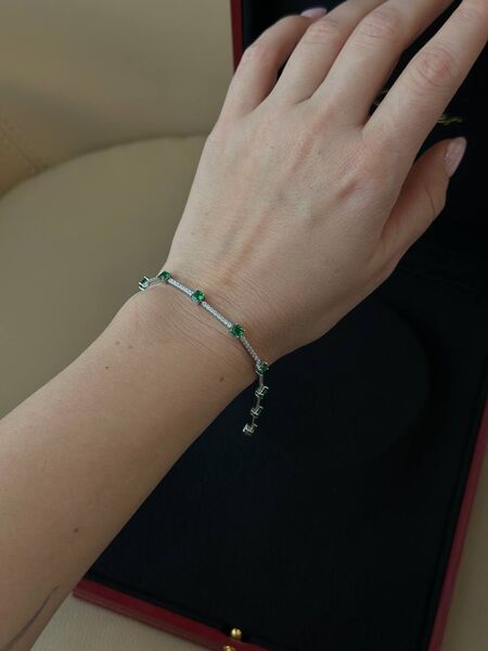 Комплект: кольцо, серьги, браслет Cartier женский серебро p3579911-1-6