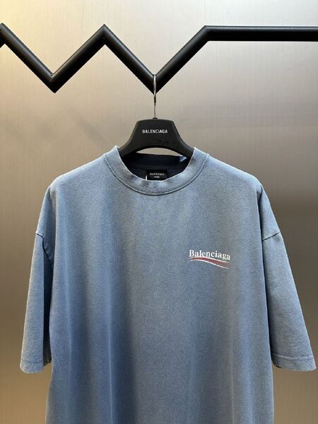 Футболка Balenciaga женский серый -3