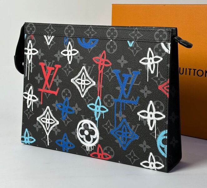 Мужской клатч Louis Vuitton мужской кожа черный 110750