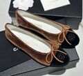 Балетки Chanel женский вельвет 156697-1