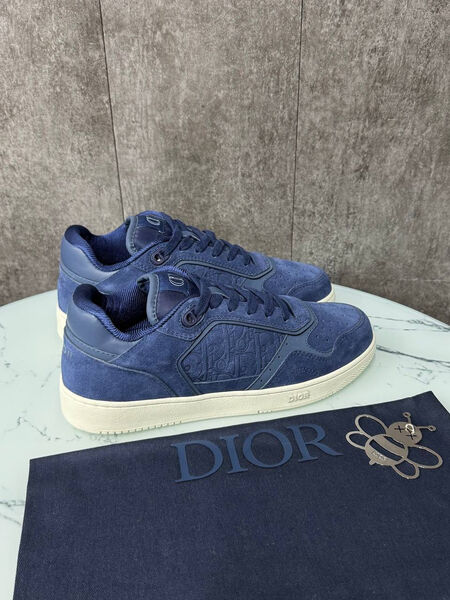 Мужские кроссовки Christian Dior мужской замша синий 190038-4