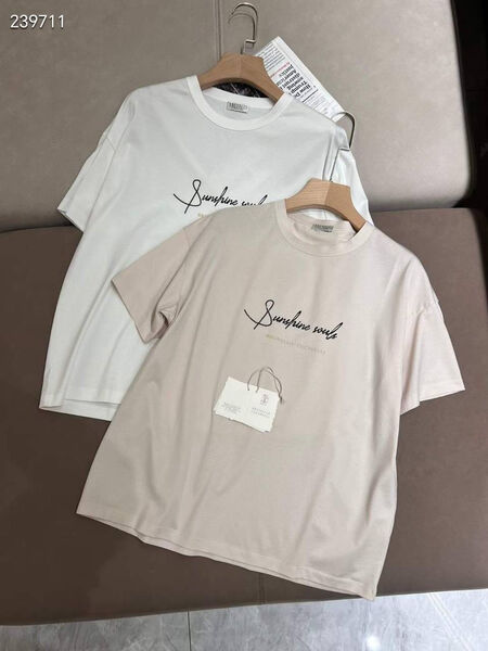 Футболка Brunello Cucinelli женский бежевый 143323-4