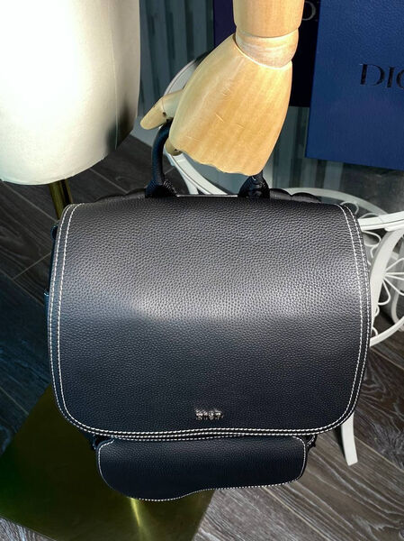 Мужской рюкзак Christian Dior мужской кожа черный 171269-5