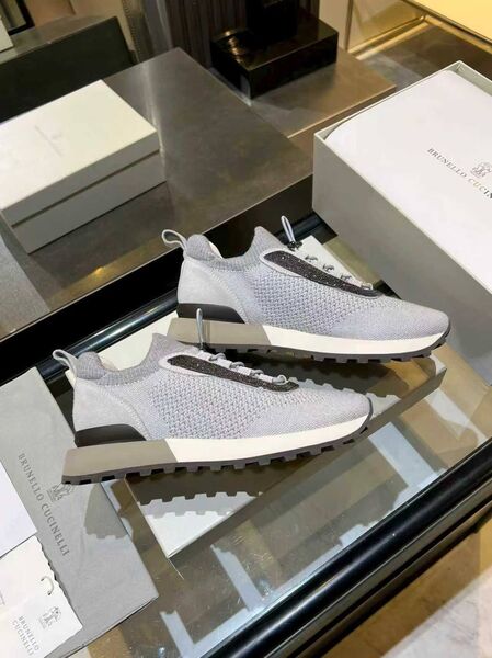 Женские кроссовки Brunello Cucinelli женский текстиль серый s1460422-1-5