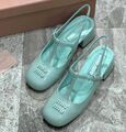 Туфли Miu Miu женский кожа бирюзовый 115025-1