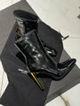 Ботильоны Saint Laurent женский кожа черный 129579-4