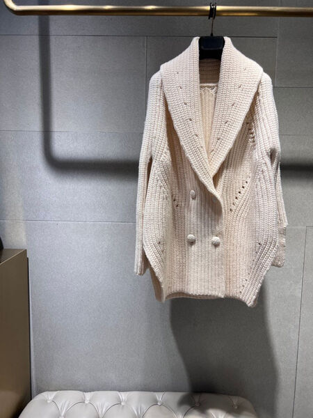 Кардиган Ermanno Scervino женский вязаная ткань бежевый 171946-2