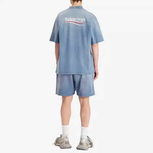 Футболка Balenciaga женский серый -4