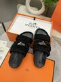 Женские шлепанцы Hermes женский замша черный n7562717-1-4