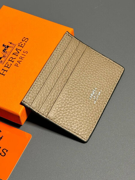 Картхолдер Hermès мужской кожа бежевый 154034-2