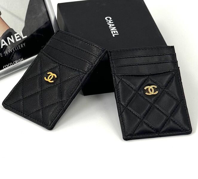 Визитница Chanel Premium женский кожа черный 195065