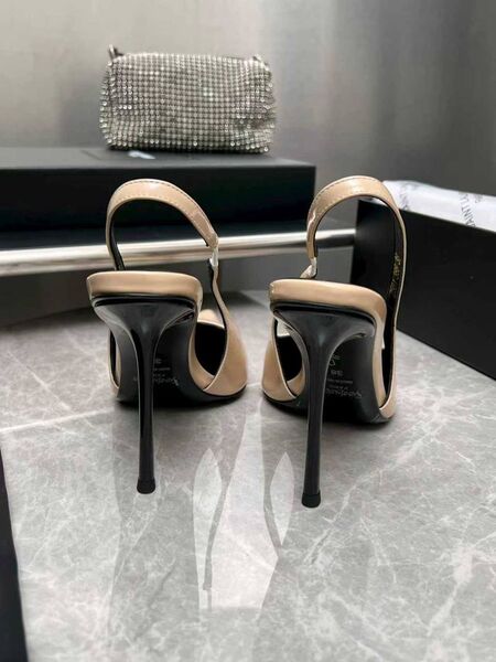 Женские туфли Saint Laurent женский кожа бежевый v9732678-1-7