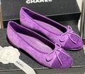 Балетки Chanel женский замша фиолетовый 149364-1