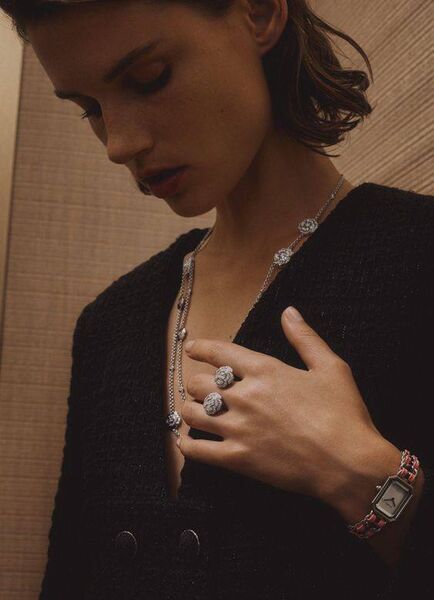 Колье Chanel Camelia женский белое золото a9533664-1-4