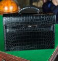 Портфель Hermès(Натур.крокодил) мужской кожа черный 62021-1
