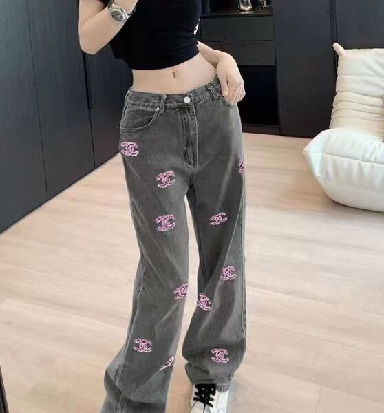 Джинсы Chanel женский джинса графитовый 102903