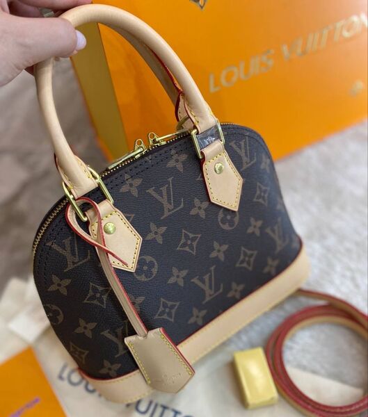 Сумка Louis Vuitton Alma Bb женский канва бежевый 97023