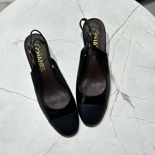Туфли Chanel женский кожа черный 147932-3