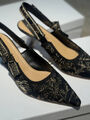 Туфли Christian Dior женский текстиль черный 191350-3