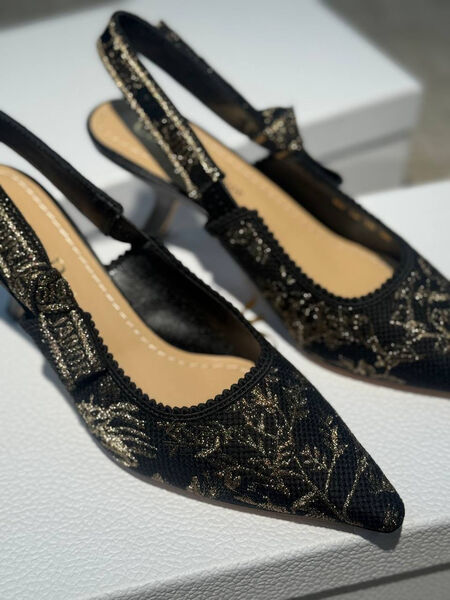 Туфли Christian Dior женский текстиль черный 191350-3