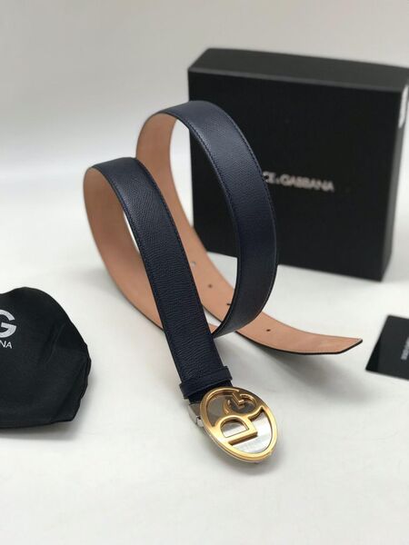 Мужской ремень Dolce Gabbana мужской кожа черный 52256-3