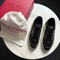 Мужские кроссовки Valentino мужской кожа черный 172244-2