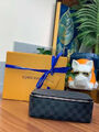 Мужской несессер косметичка Louis Vuitton мужской канва синий 111309-2