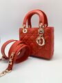 Женская сумка Dior Lady женский кожа оранжевый 19708-2