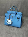 Сумка Hermès Birkin 25 женский кожа бирюзовый 116490-2