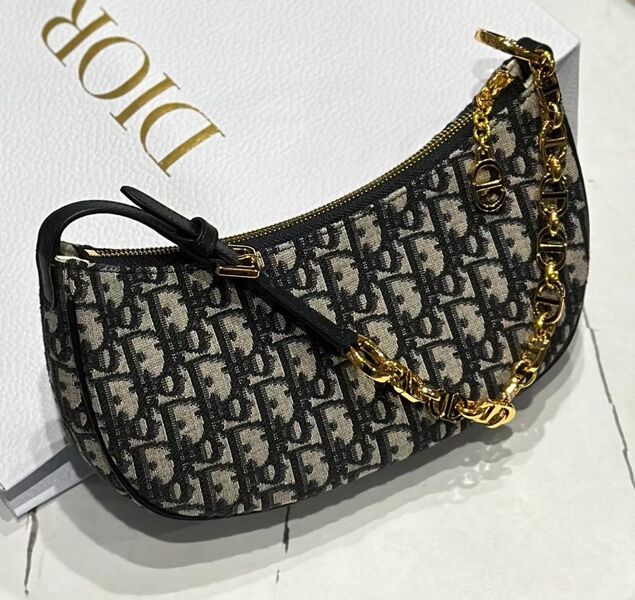 Сумка Christian Dior женский текстиль черный 114834